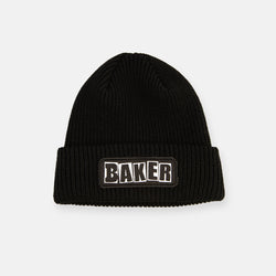 Brand Logo Black Patch Beanie